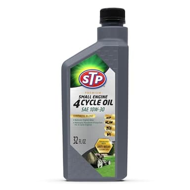 STP Premium Small Engine 4 Cycle Oil Formula, SAE10W-30 Small Engine Oil Engine Care Formula Reduces Wear for Lawnmower, Push Mower, Tractor, 32 Oz, STP