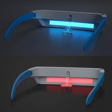 Lukirch Red Light Therapy Glasses 670nm – Eye Comfort & Visual Wellness, Blue Light Therapy Support for Sleep, Circadian Rhythm, Jet Lag & Seasonal Mood, Red & Blue (2-in-1)