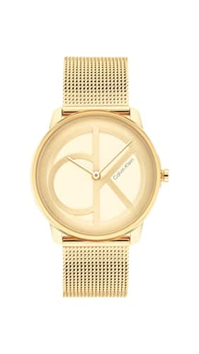 Calvin Klein Women's CK Iconic - 35mm 2H Quartz Watch - Stainless Steel Mesh Bracelet - Water Resistance 30 Meters – Premium Fashion Timepiece for Everyday Style - Gift for Her