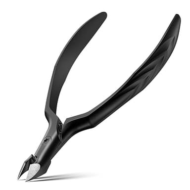 FERYES Professional 1/2 Jaw Cuticle Nippers - 4R13 Stainless Steel Cuticle Clippers with Built-in spring Design, Ultra-Sharp Precision Blades for Manicure, Pedicure & Dead Skin Removal