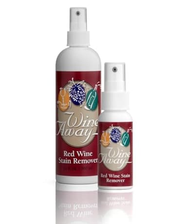 Wine Away Red Wine Stain Remover Spray Bundle, Fabric, Upholstery & Carpet Cleaner Solution, Removes Wine Spots & Laundry Stains, Fast-Acting Spot Treatment, 12oz Home & 2oz Travel Size