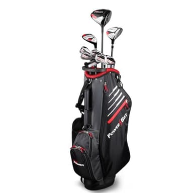 Powerbilt Pro Power Complete Graphite Golf Club Set for Men with Stand Bag, Left Handed