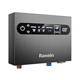 Ranein 13kW Tankless Electric Water Heater, 240V on Demand Instant Endless Water Heater with LED Temperature Display for Whole House Shower