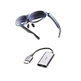 Rokid Max AR Glasses and HDMI, Augmented Reality Glasses Wearable Headsets Smart Glasses for Video Display, Myopia Friendly Portable Massive 1080P Screen,Watch on Android/PC/Tablets/Game Consoles