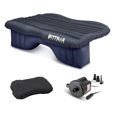 AirBedz by Pittman Outdoors - Inflatable Rear Seat Air Mattress, Black - 55" Wide - Mid-Size Fits Jeeps, Car, SUV’s & Mid-Size Trucks, Comes with Portable DC Air Pump