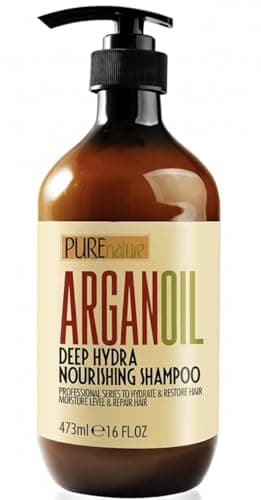 Moroccan Argan Oil Shampoo - Sulfate SLS Paraben Free Moisturizing Treatment for Women and Men - For All Types Including Curly, Dry, Damaged and Oily Hair - Hydrating and Nourishing - Salon Grade