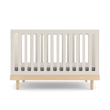OEUF Classic Crib – Modern Baby Crib with Adjustable Mattress Heights | Solid Birch & Eco-MDF | Non-Toxic, GREENGUARD Gold Certified | Converts to Toddler Bed (Kit Sold Separately)