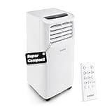 Ivation 9000 BTU Compact Portable Air Conditioner, Smallest AC Unit with Powerful Cooling, Multi-Speed Fan, Dehumidifier, Sleep Mode, Built-In Timer, Remote Control, Washable Filter, Wheels & Handle