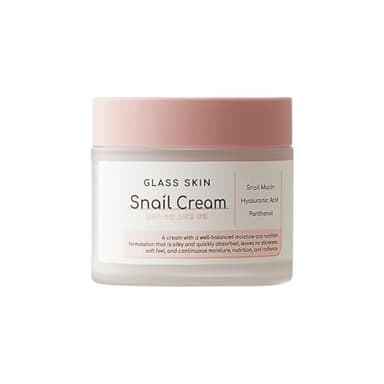 DEARBOO Glass Skin Snail Cream, 80mL – Lightweight Hydrating Facial Moisturizer with Snail Mucin for a Smooth, Radiant-Looking Complexion
