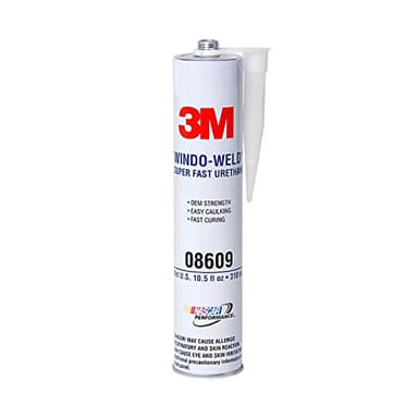 3M 08609 Window-Weld Super Fast Urethane Windshield Adhesive, High-Strength Fast-Curing One-Part Auto Glass Sealant, 10.5 fl oz (310 mL) Cartridge, Black