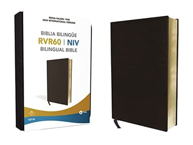 NIV/RVR60, Bilingual Bible, Leather-Look, Black / NIV/RVR60, Biblia Bilingüe, Imitación piel, Negro (Spanish Edition)