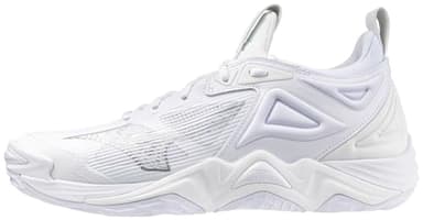Mizuno Wave Momentum 3 Women's Volleyball Shoe | Womens Volleyball Footwear | White-Silver | US Womens 8