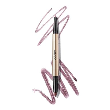 ICONIC LONDON Smokey Eye Duo Eyeliner | Creamy, Easy to Blend 2-in-1 Eyeliner Crayon, Water Resistant, Cruelty Free, Vegan Makeup (Spiced Plum) 0.027 oz