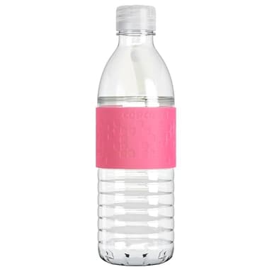 Copco Hydra 16.9 oz Water Bottle with Leak-Proof Lid - Tritan Reusable with Textured Grip Sleeve - BPA-Free, Shatter-Resistant, Dishwasher Safe for Travel, Gym, Work, Outdoors (Pink)