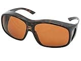 Sunglass Rage Largest Non Polarized Fit over Sunglasses Style F19 (Tortoise Frame-Non Polarized Amber Lenses)