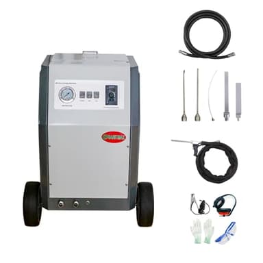 SANITMAX SM2000 Dry Ice Blasting Machine, 44 lbs Dry Ice Hopper, Handheld Control Spray Gun, 5 Nozzles