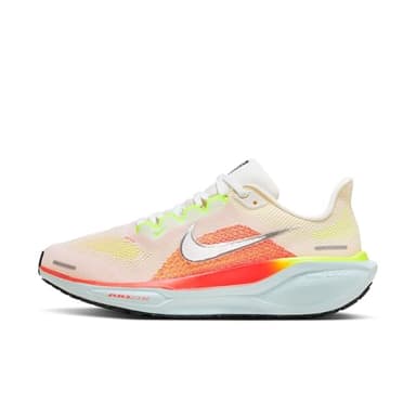Nike Pegasus 41 Women's Road Running Shoes (FD2723-100, Summit White/Bright Crimson/Glacier Blue/Chrome) Size 9