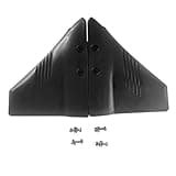 HS001 Dorsal-Fin Style Hydrofoil Stabilizer for Outboard Motors Drive 5-150 HP with Durable UV-Resistant Molded Black Plastic Material Wings and SS316 Bolts