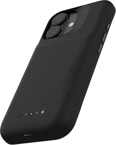 Mophie Juice Pack Battery Case for iPhone 16 - Slim Charging Case, Magnetic Back for Wallets & Mounts, +50% Extra Battery Life, Enhanced 6-Foot Drop Protection, Sustainable Material, Black