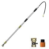 LAANPOLE Gutter Cleaning Tools from The Ground, 20FT Reach Rain Gutter Cleaner with Bendable Wand and Quick Connect Adapter for Garden Hose