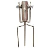 JINHAN Outdoor Lawn Umbrella Holder - Adjustable Angle Design Stainless Steel Umbrella Stand to Resist Strong Winds and Rust for Grass, Beach, Park, Patio and Lawn