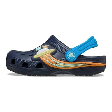 Crocs Kids UFO Light-Up Slip On Classic Clogs, Navy, 6 Toddler