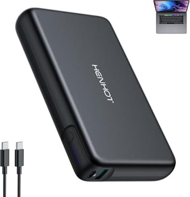HenHot 100W Power Bank, 30000mAh Laptop Portable Charger USB-C PD Fast Charging Laptop External Battery Pack for Dell,MacBook,HP,Asus,Lenovo,Steam Deck,Switch,iPhone,Galaxy, iPad and More