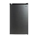 Mini Fridge - Black Stainless Steel, 4.4 Cu ft One-Door (No Freezer)