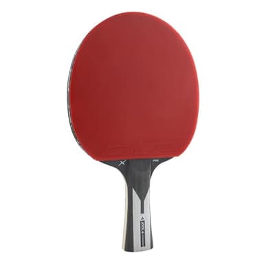 JOOLA Carbon X Pro Performance Ping Pong Paddle - Ergonomic Grip Handle & Pro Friction Technology - ITTF Approved - Ping Pong Racket for Advanced Control & Speed - Table Tennis Racket - Red