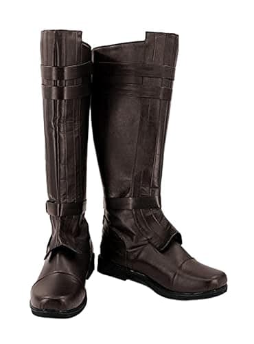 Nasfotim NEWSAIL Anakin Skywalker Costume Boots Cosplay Shoes Black Brown Male