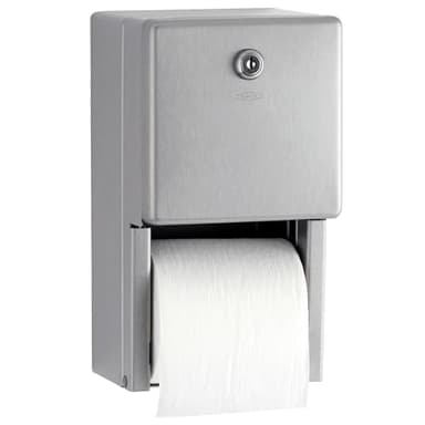 Bobrick Surface-Mounted Multi-Roll Toilet Paper Tissue Dispenser, Satin-Finish Stainless Steel (Model B-2888)
