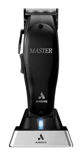 Andis Black Label MLC Professional Master Cordless Lithium-Ion Hair Clipper, Adjustable Carbon Steel Blade for Close Cutting, Black