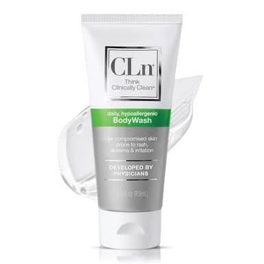 CLn® BodyWash –Non-Drying Body Wash Preserved with Sodium Hypochlorite, For Compromised Skin Prone to Eczema, Dermatitis, Rash & Hidradenitis Suppurativa, Fragrance-Free & Paraben-Free, 3 fl oz