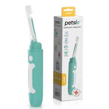 petsie Dog Toothbrush | Innovative Eletrolytic Technology | Improves Oral Health & Reduces Bad Breath | No Vibrations & Silent Teeth Cleaning Brush | No Toothpaste Needed | Dog Teeth Cleaning Kit