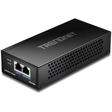 TRENDnet 2.5G PoE++ Injector, TPE-219GI, Supplies (90W), (30W),(15.4W), 2.5GBASE-T RJ-45 Port, IEEE 802.3bt/802.3at/802.3af Compliant, Metal Housing, Network a Device up to 100m (328 ft.), Black