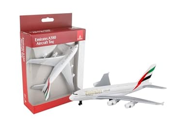 Daron Toy Airplane RT9904 – Emirates A380 – Die-Cast Metal Model Airplane Toy with Plastic Parts for Kids Ages 3+