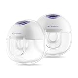 Lansinoh Discreet Duo Wearable Breast Pump, Hands Free Breast Pump, 4 Pumping Modes, 9 Levels Hospital Strength Suction, LED Display, Leak-Resistant Design, 2 Breast Flange Sizes Included: 24mm & 21mm