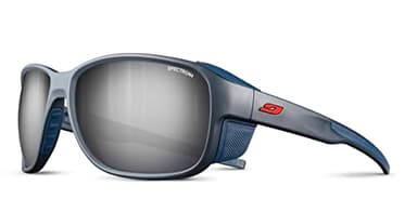 Julbo Montebianco 2 Mountain Sunglasses - Dark Blue Frame - Brown w/Silver Mirror Lens (Spectron 4)