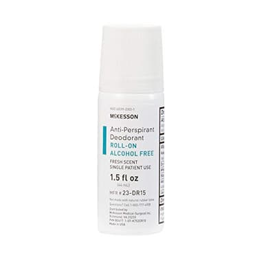 McKesson Antiperspirant Deodorant Roll-On Stick [Pack of 1] Mini Travel Size, Alcohol-Free, Fresh Scent, 1.5 fl oz