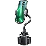 andobil Military-Grade Cup Phone Holder for Car/Truck, [2025 Enhanced] 13" 360° Adjustable Gooseneck w/Anti-Shake Car Mount, Universal Car Phone Holder for iPhone/Samsung/Pixel All 4.0-7.0" Devices