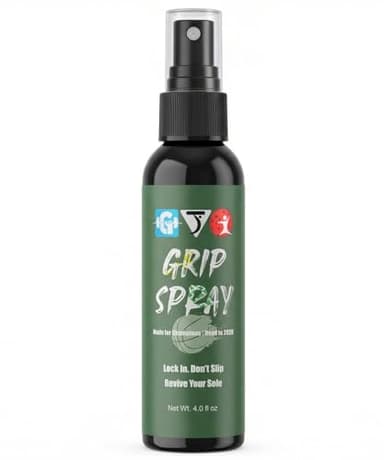 GJQ Basketball Grip Spray 4 OZ, 2 in 1 Restore & Improving Shoe Spritz Non-Sticky Sole Bottom Basketball Accessory