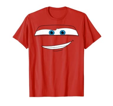 Disney Pixar Cars Lightning McQueen Big Face Short Sleeve T-Shirt