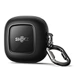 SURITCH for SHOKZ OpenFit Case Cover, Shockproof Magnetic Cases for SHOKZ OpenFit Open-Ear Earbuds True Wireless Bluetooth Headphones, Protective Cover with Magnetic Lid Lock & Carabiner, Black