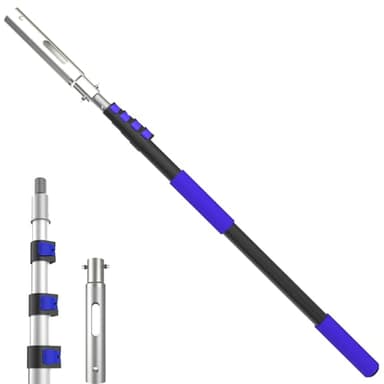 SKGPOLE Swimming Pool Pole, Upgraded 16FT Professional Telescopic Extendable Pool Pole Aluminium Heavy Duty, Adjustable Length 4 to 16 Feet, Universal Pole for Skimmer Nets, Brushes and Vacuum Heads