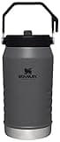 Stanley IceFlow Flip Straw Jug with Handle 64 oz| Twist On Lid and Flip Up Straw | Leak Resistant for Travel and Sports | Insulated Stainless Steel |BPA-Free |Charcoal