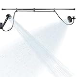 DEVA Dual Shower Head for Two People - Double Shower Heads with 31.5"-80.7" Rod & 78.7" Hose, High Pressure Adjustable Tandem Shower System for Couples - 6+3 Flow Settings, Easy to Install