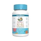 MaryRuth Organics Calcium with Vitamin D & Vitamin K2, 2 Month Supply, Calcium Supplement Supports Bone Health & Joint Support, with Vitamins D3 K2 Gummies, Vegan, Non-GMO, Gluten Free, 60 Count