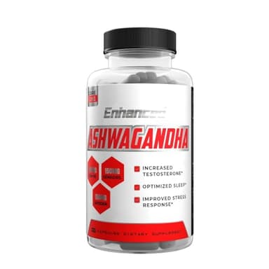 Enhanced Labs Ashwagandha Capsules with Sensoril, Ashwagandha KSM-66 & Shoden - 30 Capsules