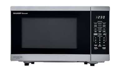 SHARP Countertop Microwave Oven Compatible with Alexa Orville Redenbacher's Certified with Removable 12.4" Carousel Turntable, 1000 Watt, 1.1 Cubic Feet, Stainless Steel