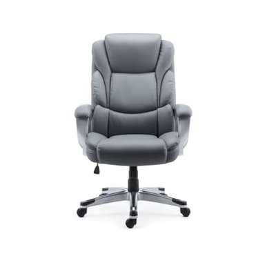 STAPLES Mcallum Bonded Leather Managers Chair Gray
